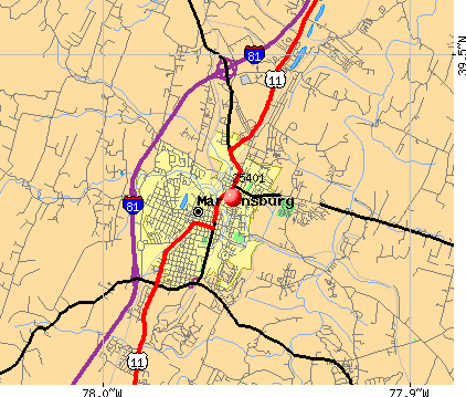 Map Of Winchester Va With Zip Codes