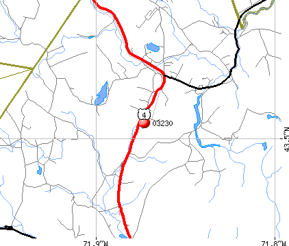 Danbury, NH (03230) map