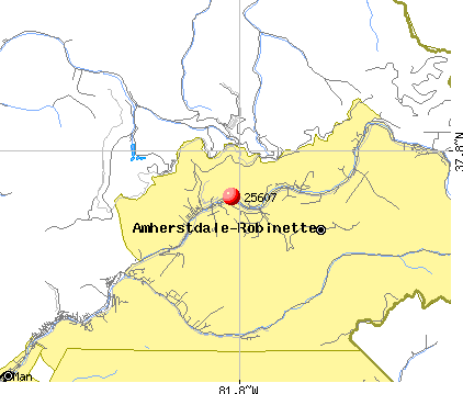 Amherstdale-Robinette, WV (25607) map