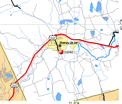 Henniker, NH (03242) map