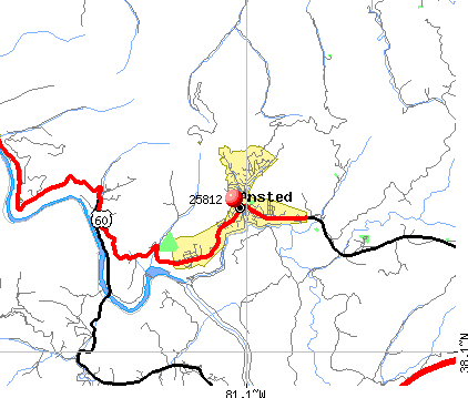 Ansted, WV (25812) map