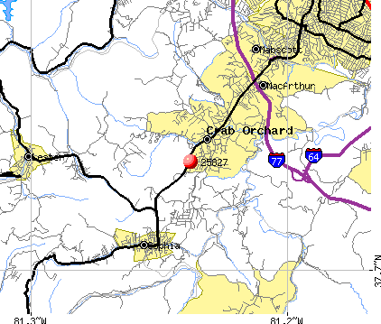 Crab Orchard, WV (25827) map