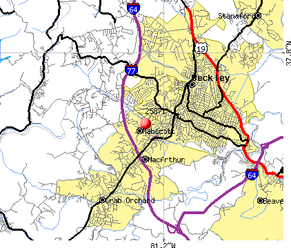 Mabscott, WV (25871) map