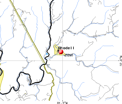 Rhodell, WV (25915) map