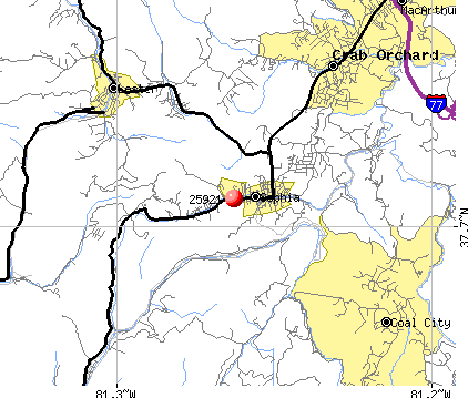 Sophia, WV (25921) map
