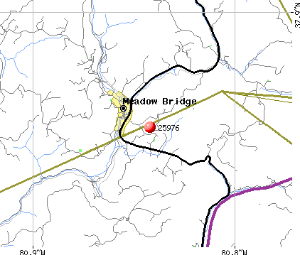 Meadow Bridge, WV (25976) map