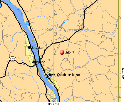 New Cumberland, WV (26047) map