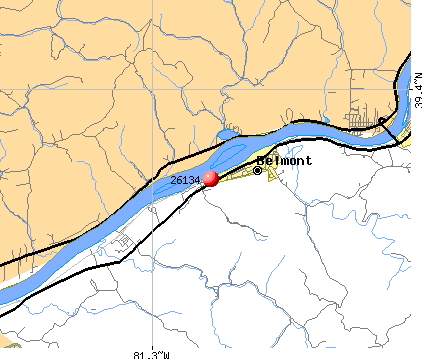 Belmont, WV (26134) map