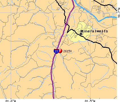 Mineralwells, WV (26150) map