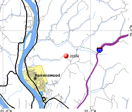 Ravenswood, WV (26164) map