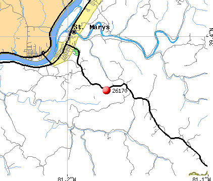 St. Marys, WV (26170) map