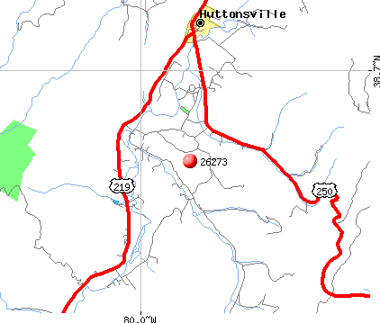 Huttonsville, WV (26273) map