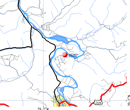 Parsons, WV (26287) map
