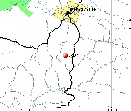 Harrisville, WV (26362) map