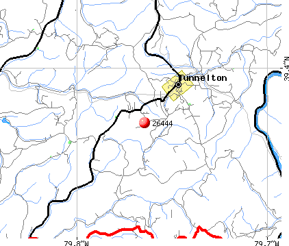 Tunnelton, WV (26444) map