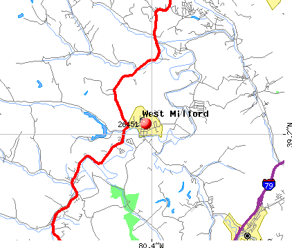 West Milford, WV (26451) map