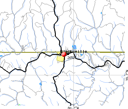 Blacksville, WV (26521) map