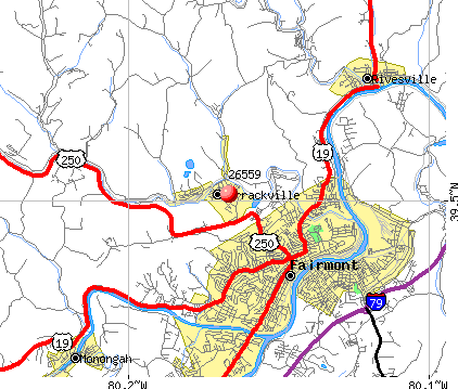 Barrackville, WV (26559) map