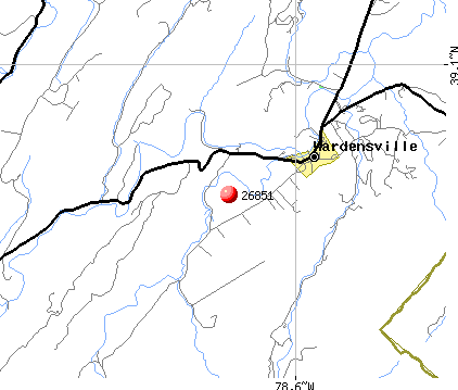 Wardensville, WV (26851) map