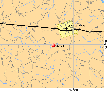 East Bend, NC (27018) map