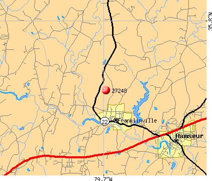 Franklinville, NC (27248) map