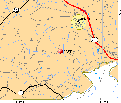 Goldston, NC (27252) map