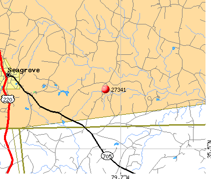 Seagrove, NC (27341) map
