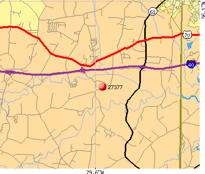 Whitsett, NC (27377) map