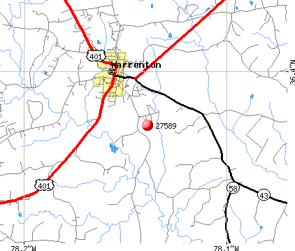 Warrenton, NC (27589) map