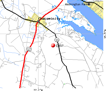 Chocowinity, NC (27817) map