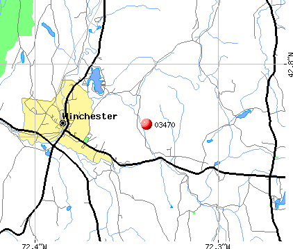Winchester, NH (03470) map