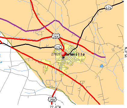Farmville, NC (27828) map