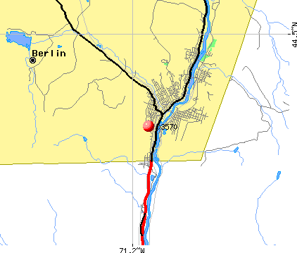 Berlin, NH (03570) map
