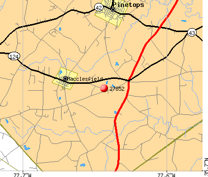 Macclesfield, NC (27852) map