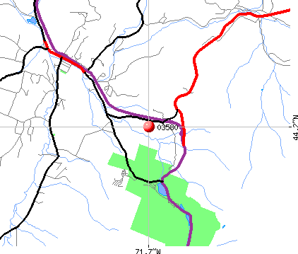 Franconia, NH (03580) map