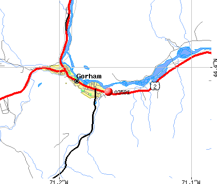 Gorham, NH (03581) map