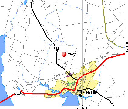 Edenton, NC (27932) map
