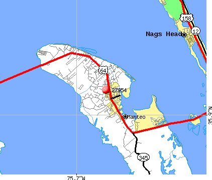 Manteo North Carolina. Manteo, NC (27954) map