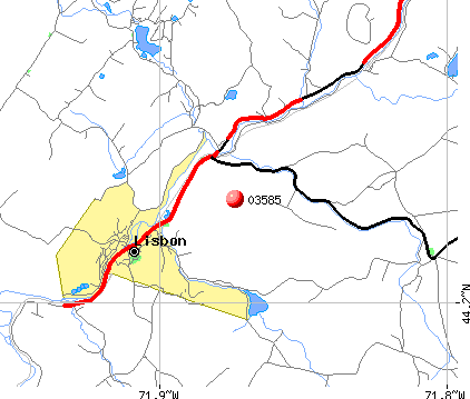 Lisbon, NH (03585) map