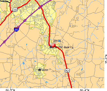 Granite Quarry, NC (28072) map