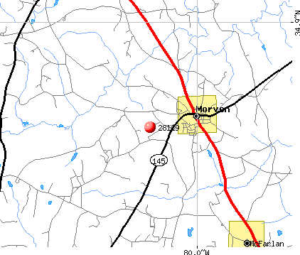 Morven, NC (28119) map