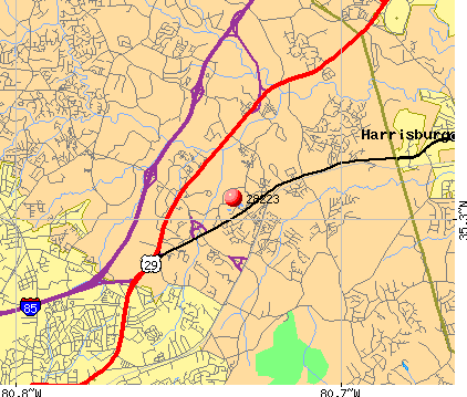 Charlotte, NC (28223) map