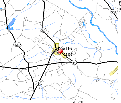 Dublin, NC (28332) map