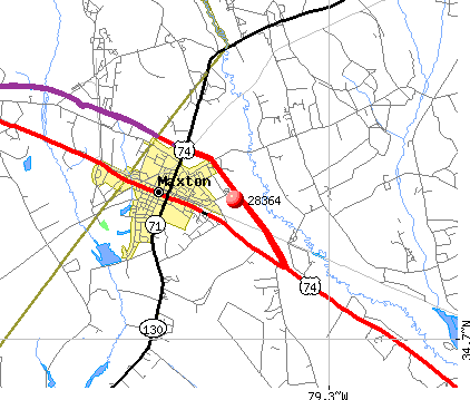 Raemon, NC (28364) map