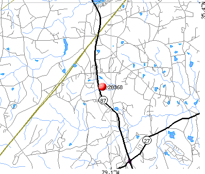 , NC (28368) map
