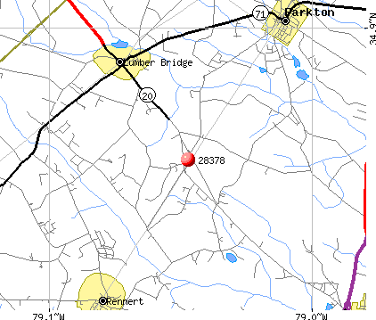 Rex, NC (28378) map