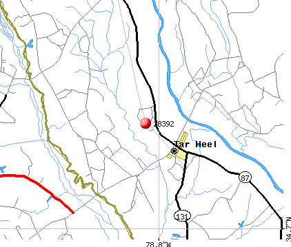 Tar Heel, NC (28392) map