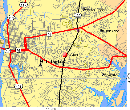 34 Wilmington Nc Zip Code Map - Maps Database Source
