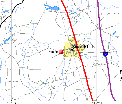 Delway, NC (28458) map