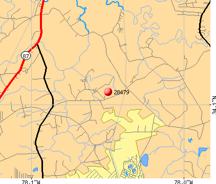 Leland, NC (28479) map